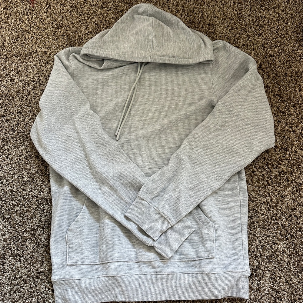 Alo Micro Waffle Hoodie in Athletic Heather Grey